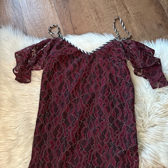 NBD Chance Dress In Corded Oxblood - Picture 5 of 5